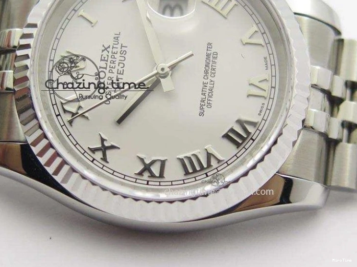 MiroTime 0420 DateJust 116234 BP Best Edition SS Sliver Dial Roman Markers On SS Bracelet A2824 V Tailored 3941